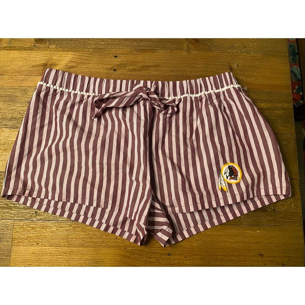 NFL Washington Redskins Large Team apparel pajama lounge shorts striped